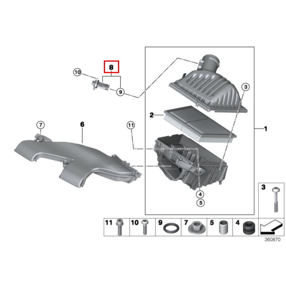 BMW N13 B38 N20 空氣流量計 F20 F45 F30 F10 F12 F48 13627602038-細節圖4