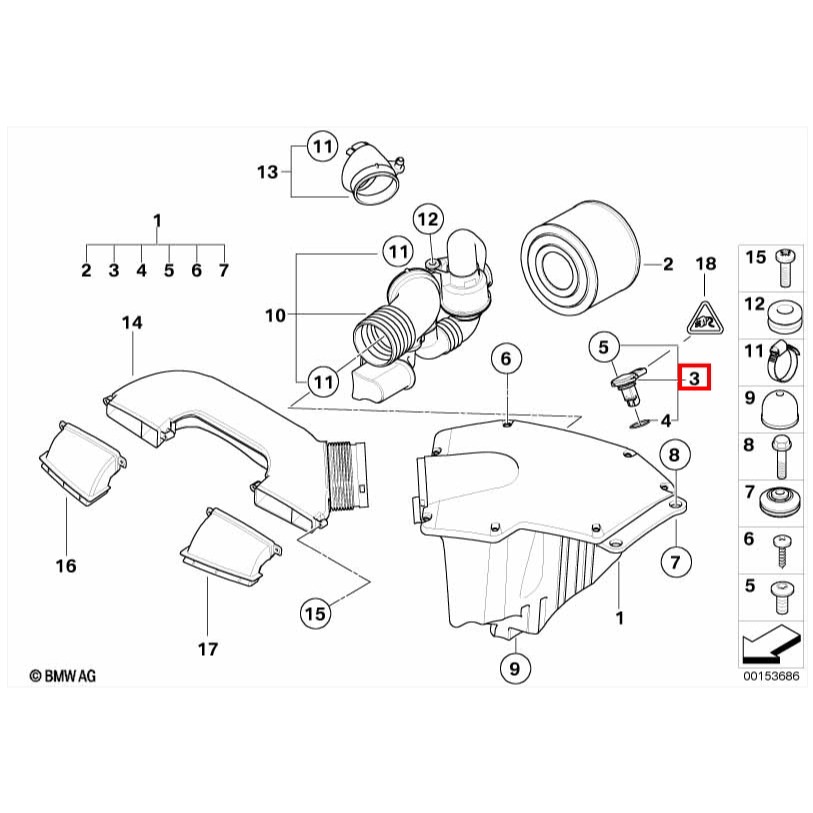 BMW N51 N52N N53 空氣流量計 E81 E82 E88 E90 E60 E84 13627551638-細節圖5