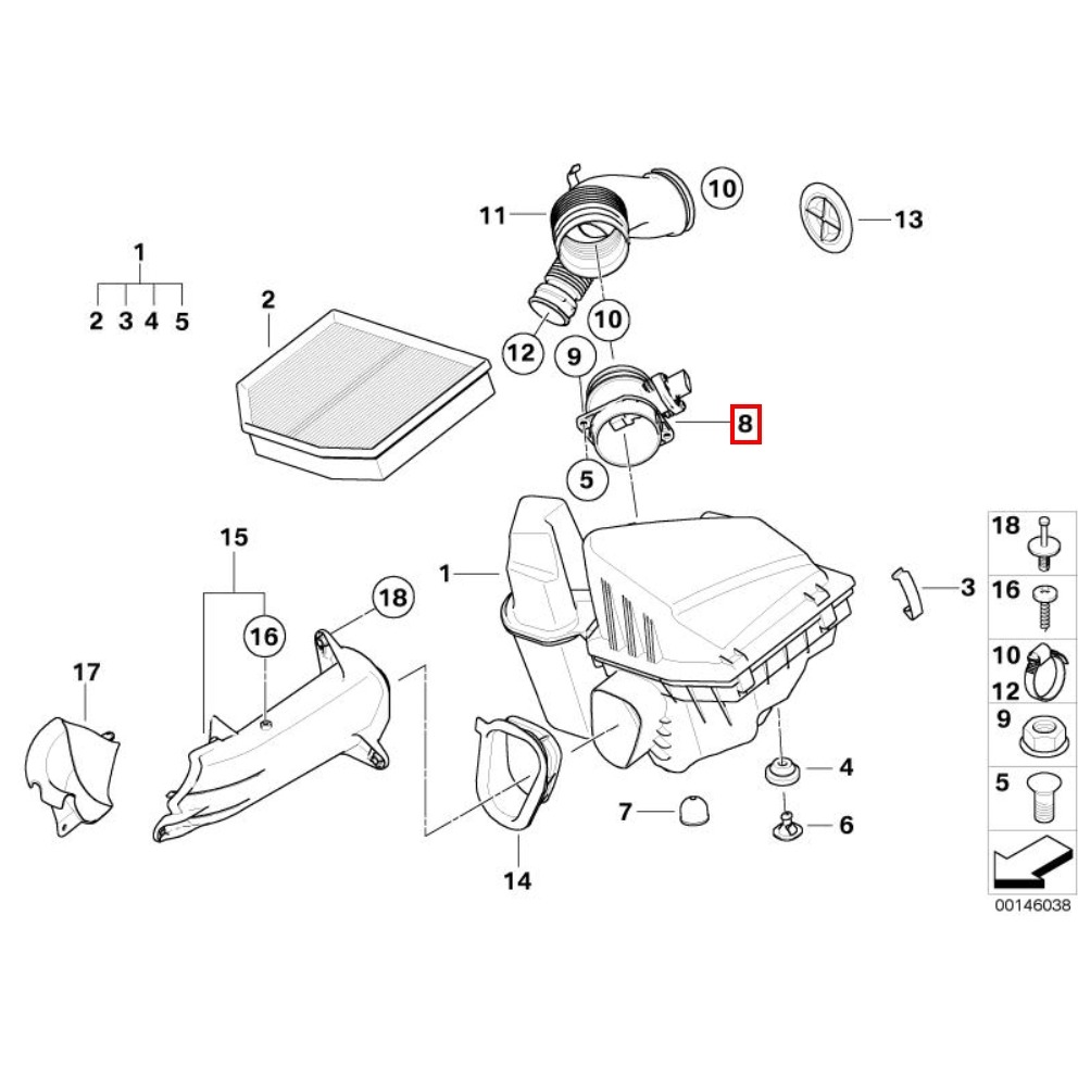 BMW N43 N46 N46N 空氣流量計 E90 E91 E81 E82 E87 E88 13627566989-細節圖6