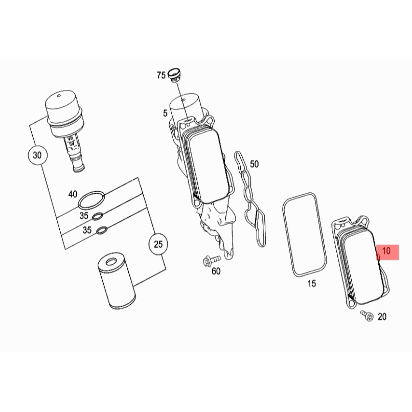 賓士 W203 W204 機油冷卻器 2721880001 C209 W211 W212 GLK W164 W251-細節圖6