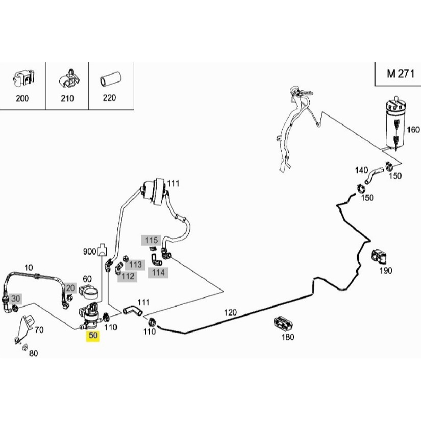 賓士 W204 W220 W221 R171 活性碳罐電磁閥 0004708593 0004708893-細節圖6