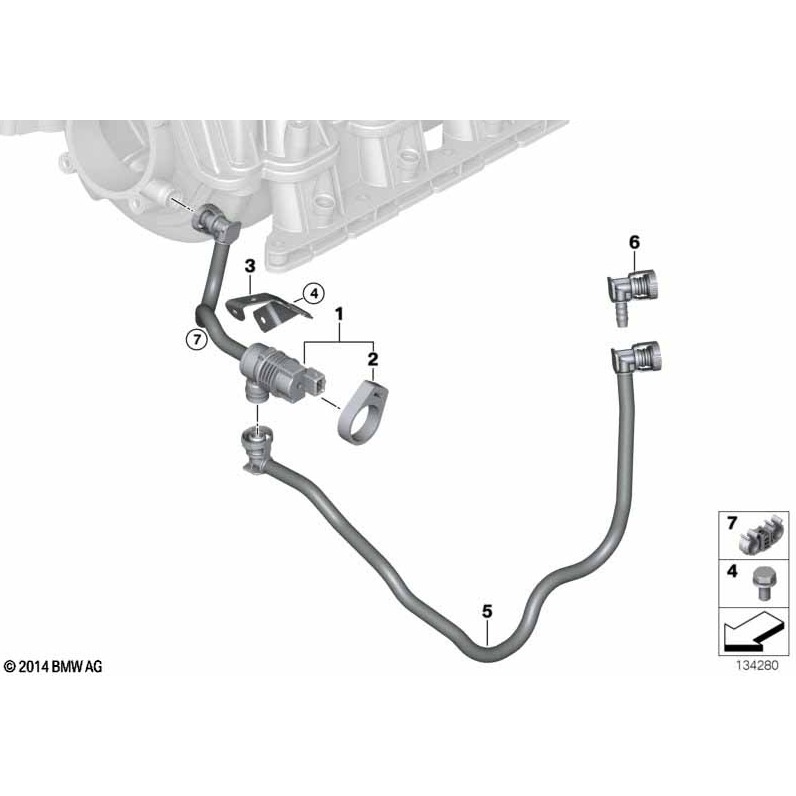 BMW E60 E65 E70 E81 活性碳罐電磁閥 13907618643 E84 E90 N51 N52 N52N-細節圖5