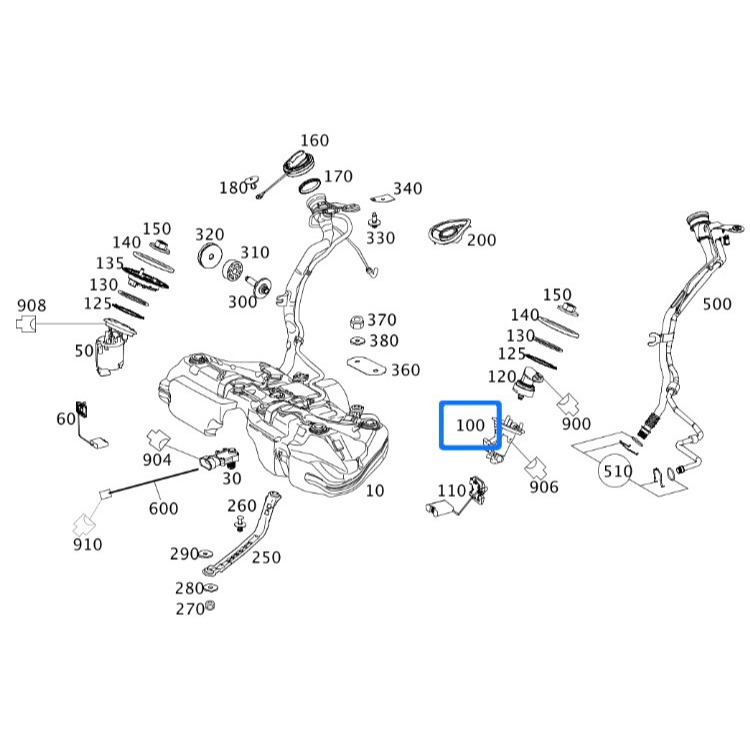 賓士 W222 W212 W211 汽油泵浦 右邊 燃油濾清器 2214701790 2214701390-細節圖4