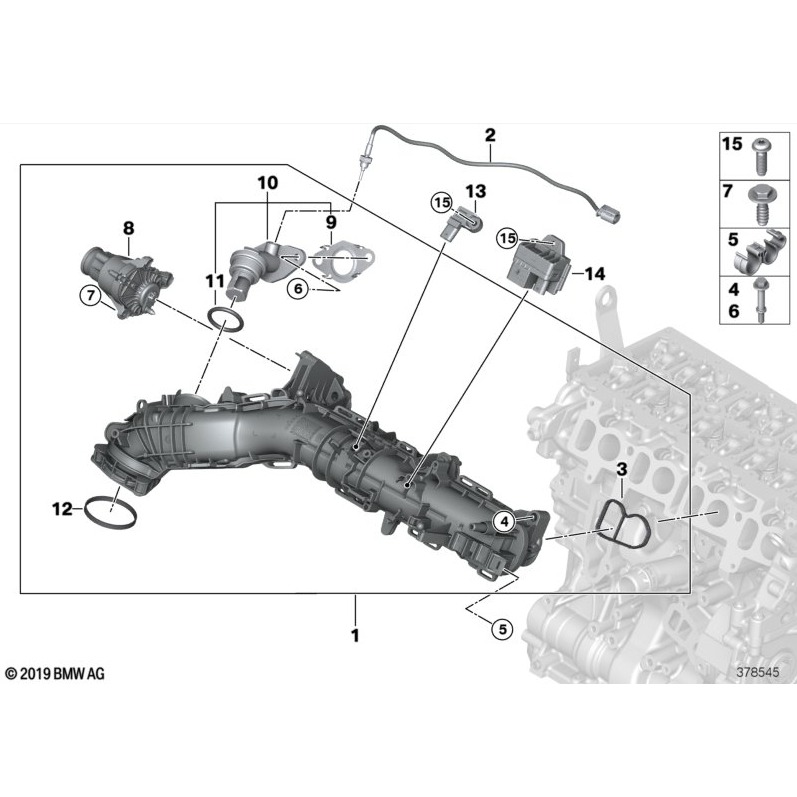 BMW G30 F20 進氣歧管總成 不含AGR F30 F25 F26 F36 F34 G01 11618513655-細節圖8