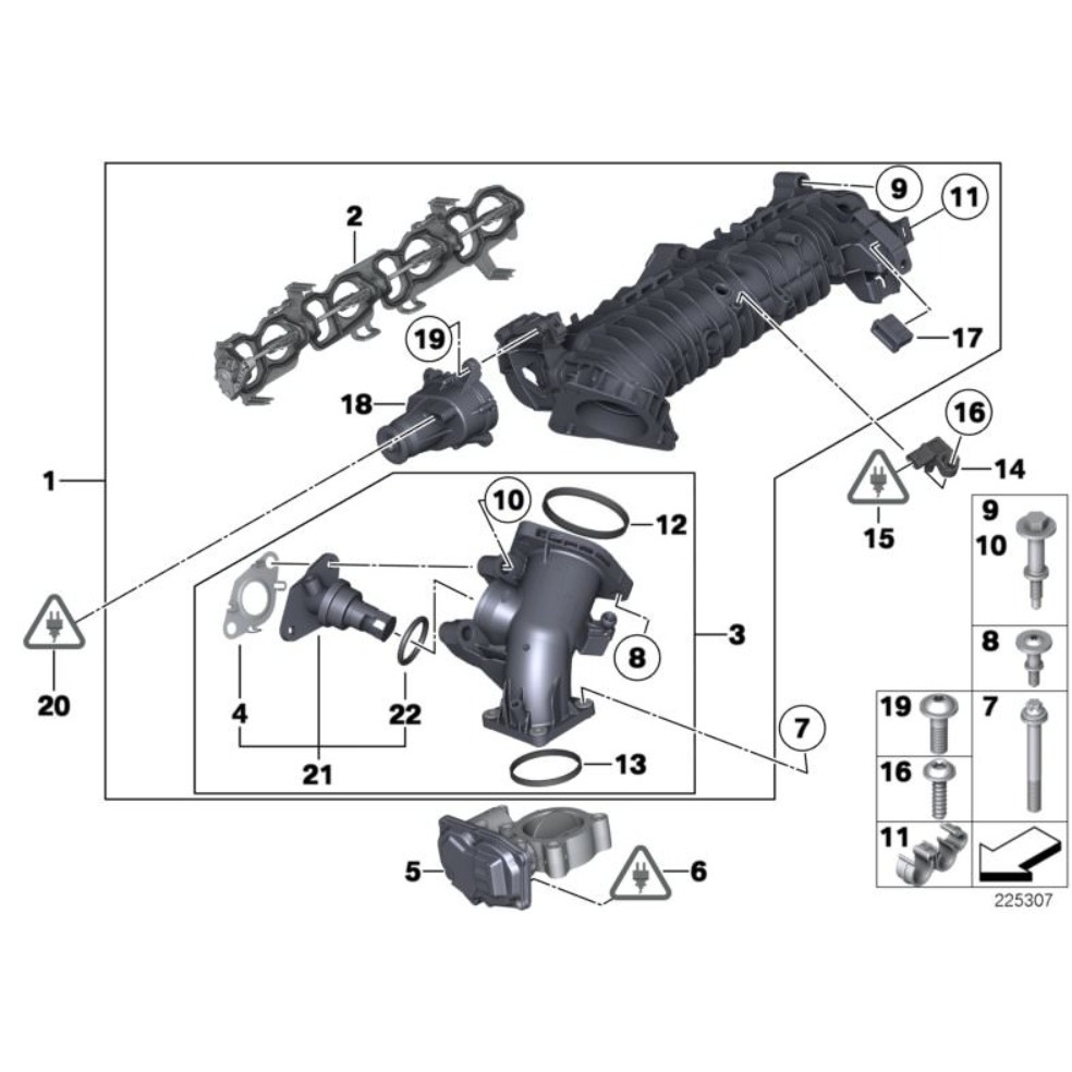 BMW F15 進氣歧管總成 不含AGE  E90 E91 E92 E93 F20 F21 F22 F301161780-細節圖6