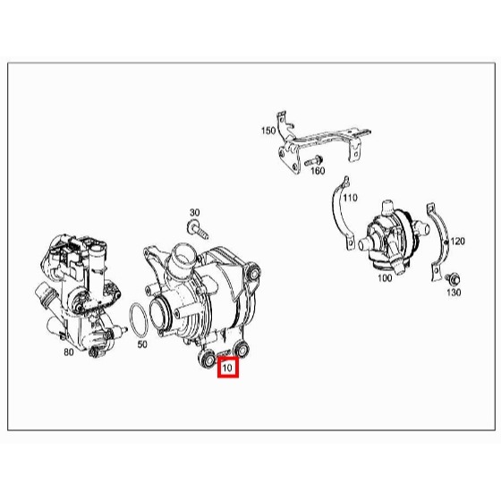 賓士 W205 CLS C257 水泵浦 W213 GLC X253 2642000100 2642000301-細節圖5
