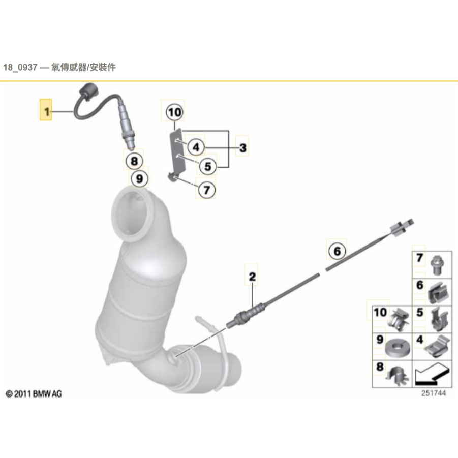 BMW F01 F02 含氧感應器 O2 11787595353 F03 F20 F21 F30 F31-細節圖5