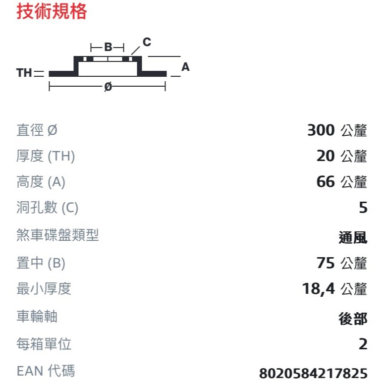 BMW F30 後 煞車盤F31 F32 F33 F34 F36 09B33811 34216797344-細節圖3