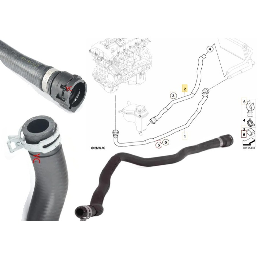 寶馬 E82 E84 熱水管 備水桶 熱交換器 暖氣 64216951946 E88 E90 E91 E92 E93-細節圖5