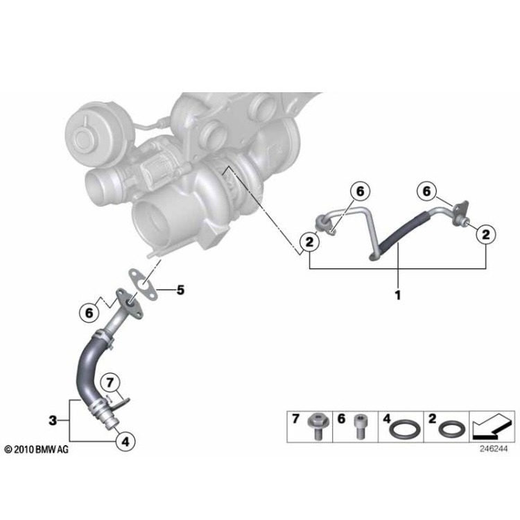 寶馬 F36 F30 渦輪增壓器鐵管 油管 11428626652 11428626653 F10 F07 F20-細節圖8