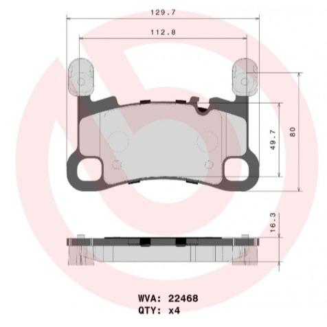 保時捷 CAYENNE 凱燕 前 來令片 9Y0698451H 煞車皮 186400 P65050 9Y0698451-細節圖4