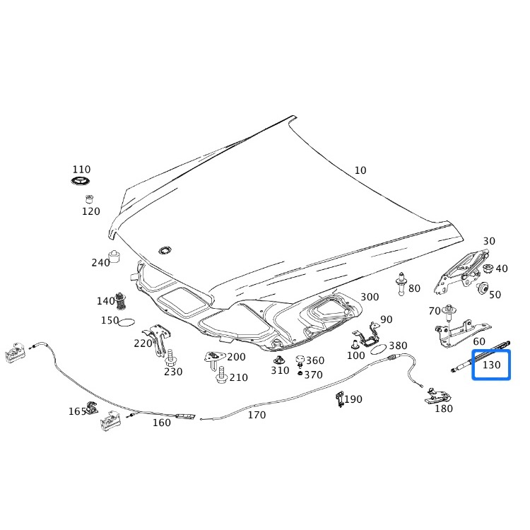 賓士 GLK X204 引擎蓋頂桿 油壓桿 2049801064 2049800564-細節圖2