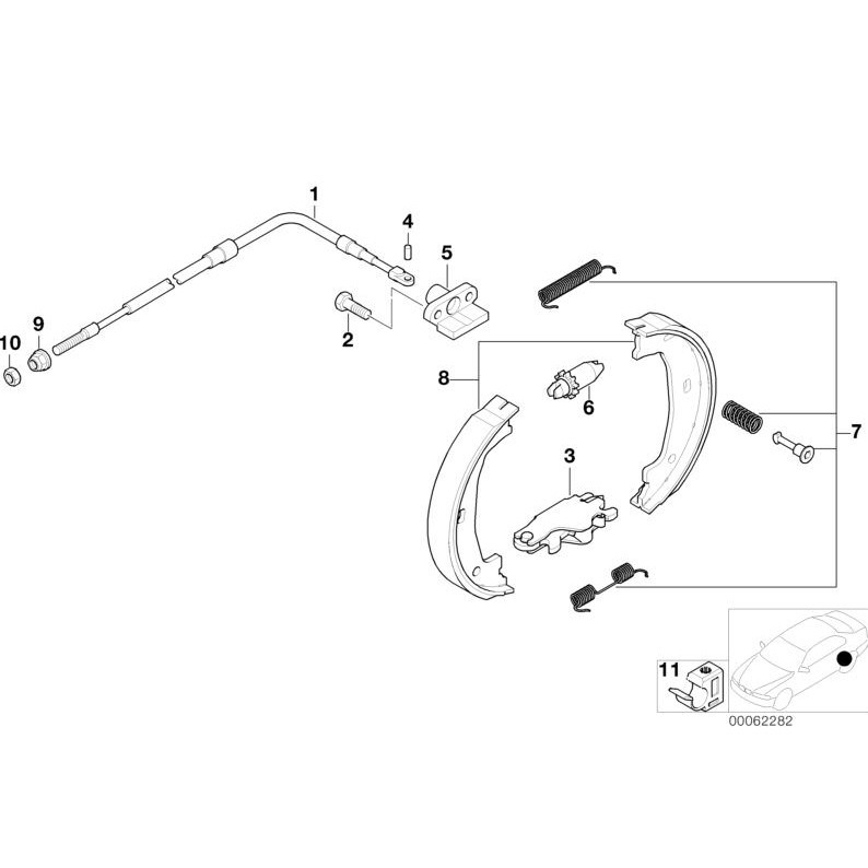 BMW E36 手煞車 來令片 34416761289-細節圖3