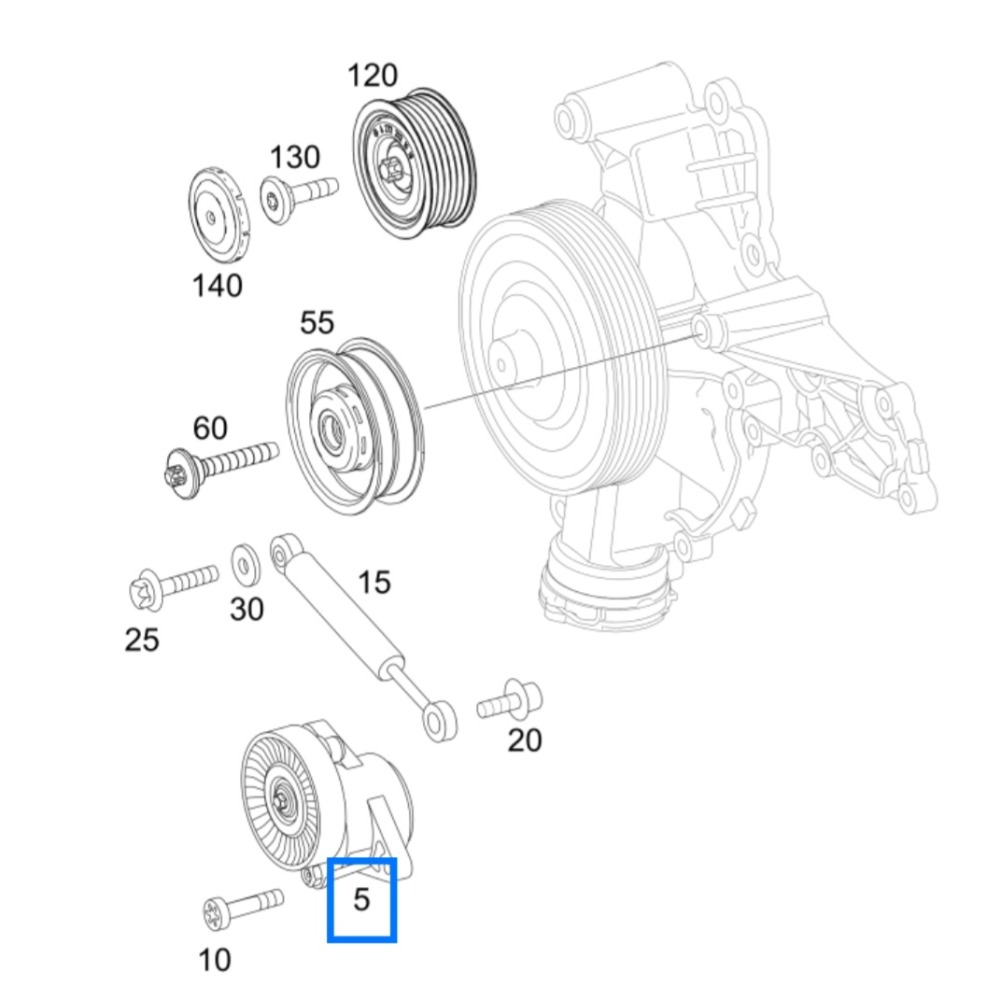 賓士 W211 W204 冷氣惰輪總成 調整 2722000070 2722000270 W203 W212 W463-細節圖3