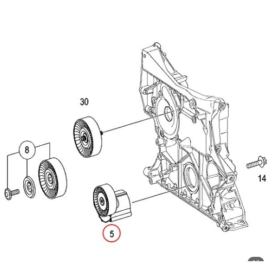 賓士 M271  W203 W204 冷氣惰輪總成 調整 2712000270 W211 R171 CLC CLK-細節圖7