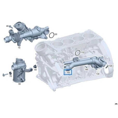 賓士 M274 W212 C207 節溫器 2742000615 2742003300 W204 W205 GLK-細節圖5