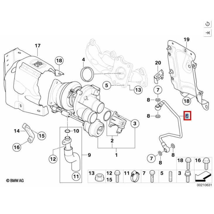MINI R55 R56 渦輪增壓器油管 R57 R58 R59 R60 R61 11657534454 渦輪鐵管-細節圖4