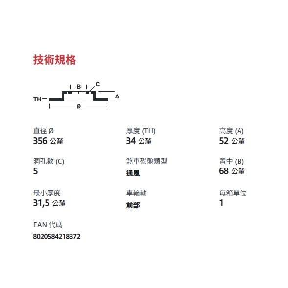 奧迪 A6 A7 A8 前 煞車盤 4H0615301K 09B97111 4H0615301R 4H0615301F-細節圖2