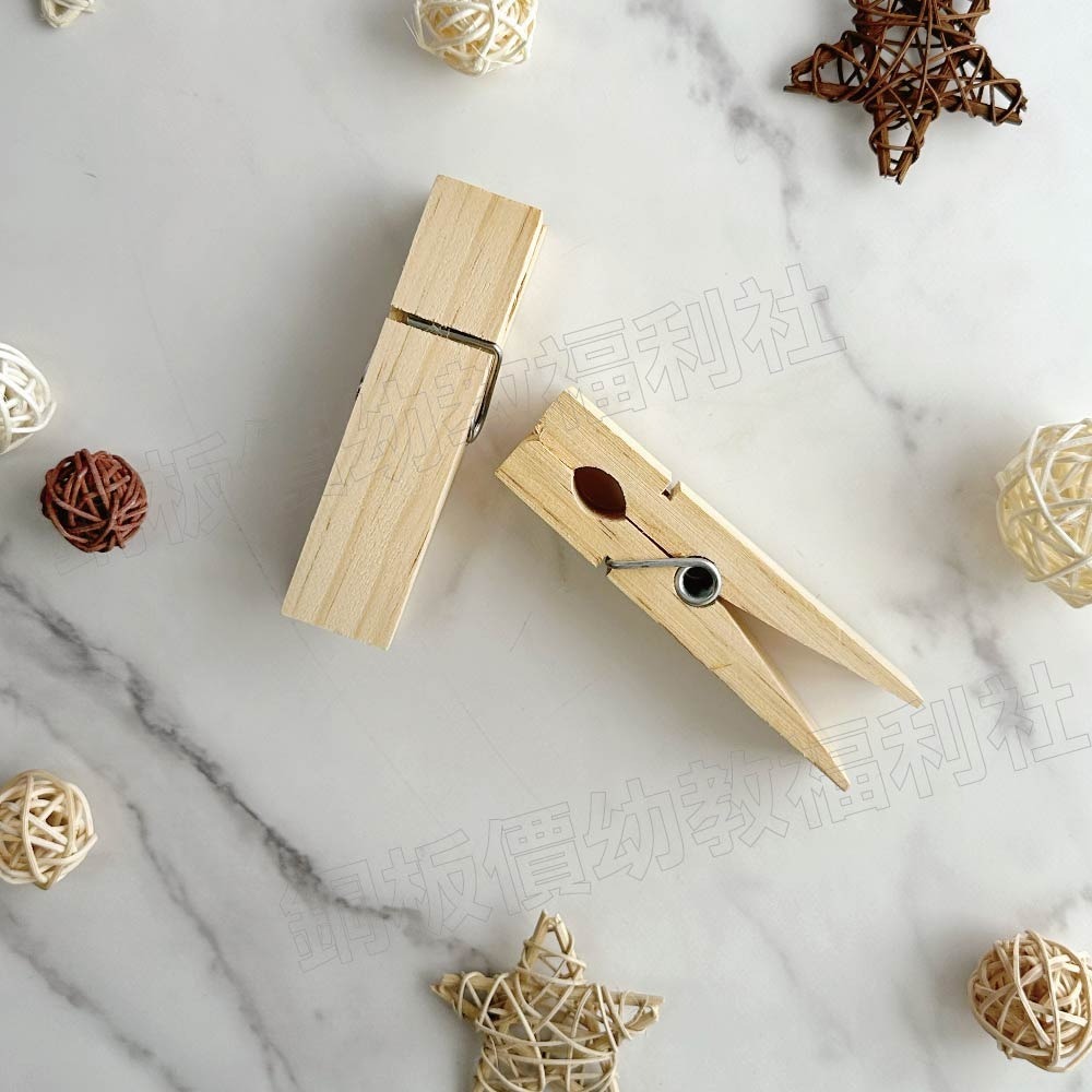 (現貨)大尺寸原木夾 美勞材料 照片夾 餐廳桌牌夾 手工藝 DIY 勞作 作品夾 長方木夾【銅板價幼教福利社】-細節圖4