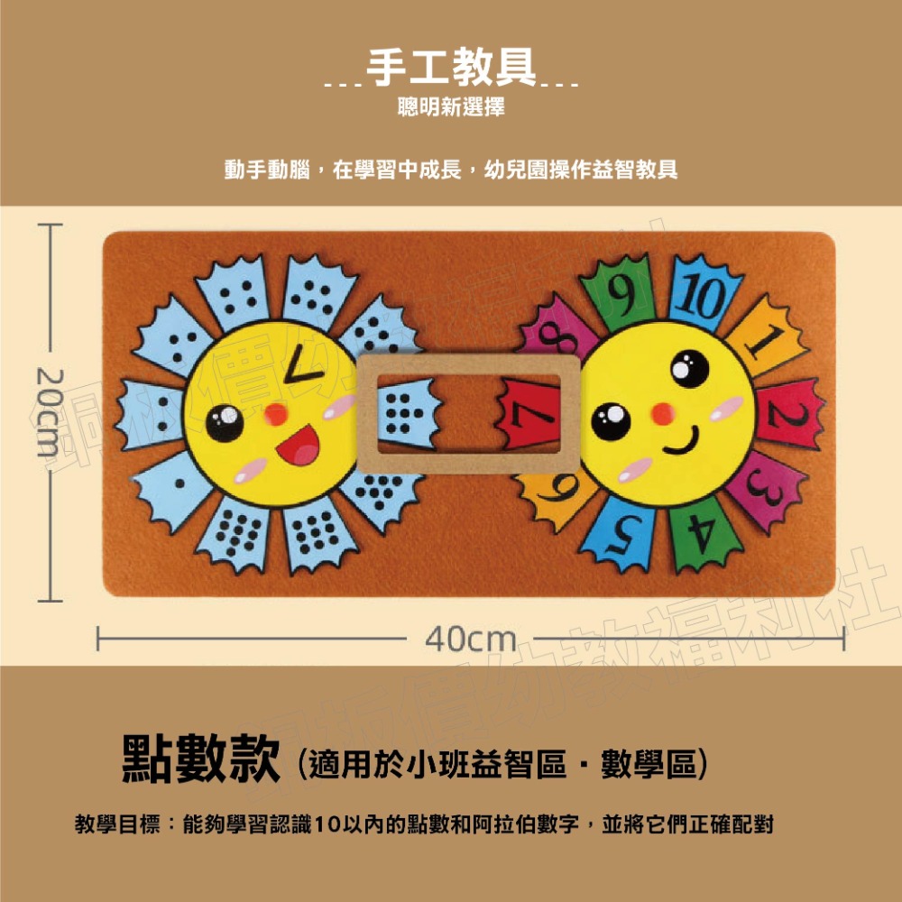 (現貨)花朵點數配對 不織布教具 數字教具 數學 數字配對 益智區 學習數學 小班數學 認識數字【銅板價生活福利社-細節圖3