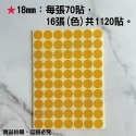 (現貨)圓點貼紙16色 圓點貼 圓形貼紙 點數貼紙 集點貼 彩色貼紙 小黃點 彩色點點 草間彌生【銅板價幼教福利社】-規格圖8