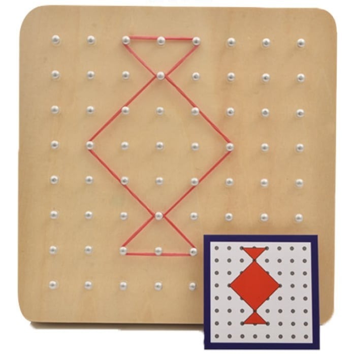 (現貨)[創意釘板] 兒童圖型玩具 幼兒益創意學習木製釘板 蒙特梭利-現貨-細節圖3
