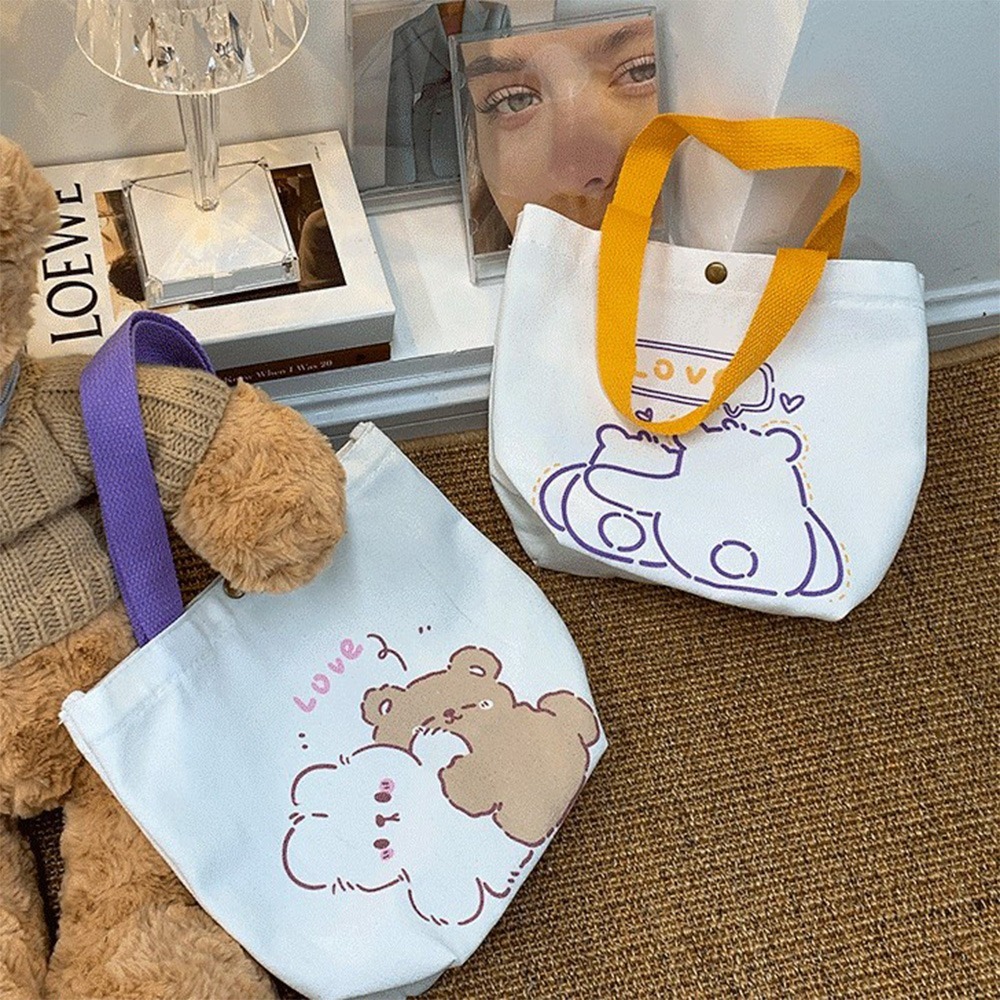 可愛卡通帆布包 手提袋 手提包 便當袋 環保袋 外出包 特價 購物袋 布料 帆布 手提袋 Stars Studio-細節圖3