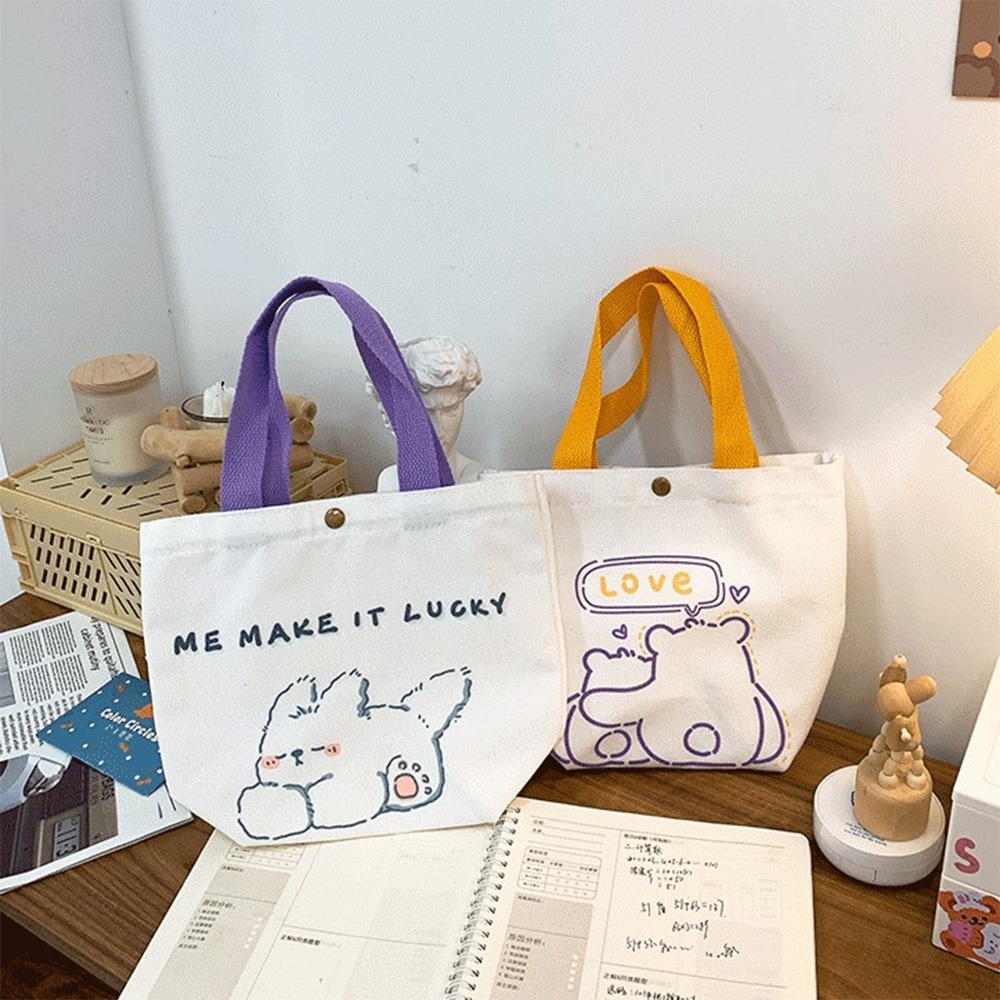 可愛卡通帆布包 手提袋 手提包 便當袋 環保袋 外出包 特價 購物袋 布料 帆布 手提袋 Stars Studio-細節圖7