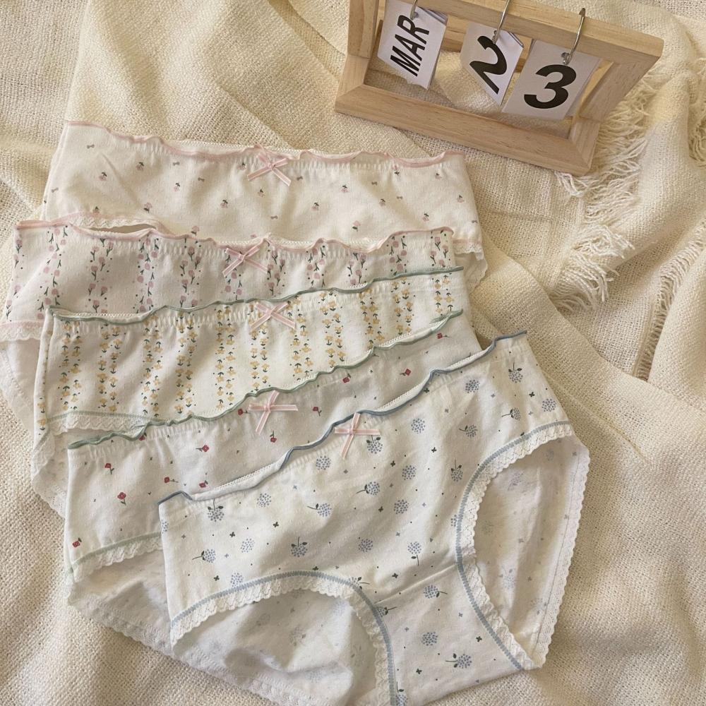 日系小清新風內褲 多款可愛少女內褲 女生內褲  柔軟舒適 少女內褲  流行內褲 棉內褲 可愛內褲 蝴蝶結STARS-細節圖4