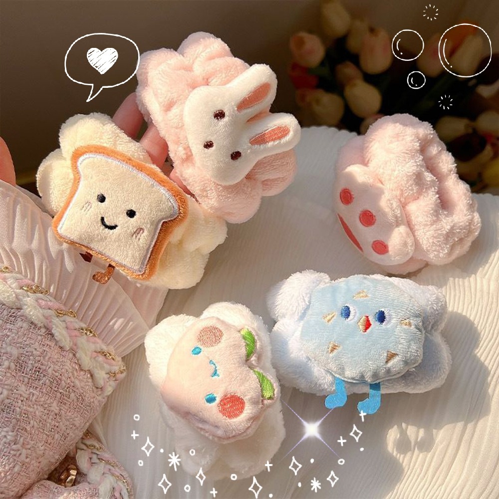 特價!可愛卡通洗臉手腕帶防濺水 束髮帶 珊瑚絨手腕帶 防濕身洗臉神器 洗臉髮帶  手環套 洗漱吸汗 STARS-細節圖3