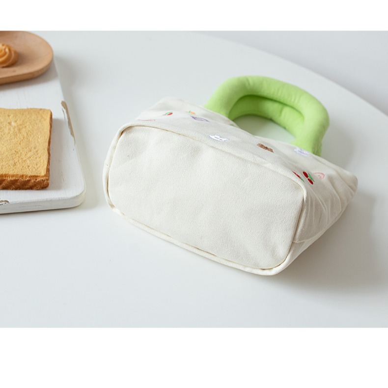 【星辰】可愛撞色包 日系包 多巴胺撞色包 手提包 手提袋 手提帆布包 女學生 兒童可愛拼色 充棉 繡花 手拎 小布包-細節圖7