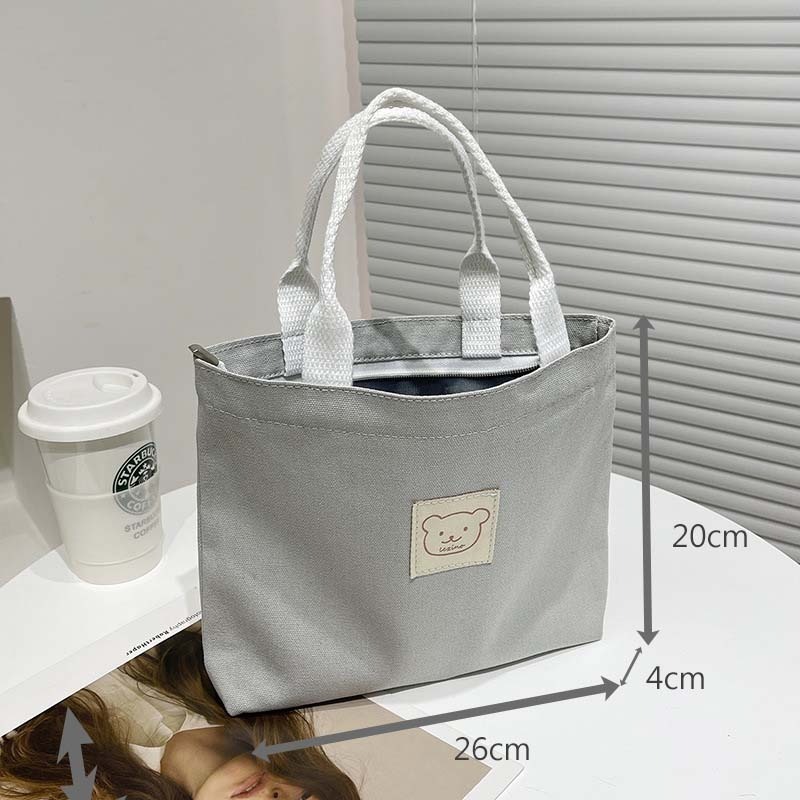 【星辰】日系帆布手提包包 大容量 上班族 通勤包 便當袋 森系簡約百搭收納包 手提包 上課包 大學生包-細節圖10