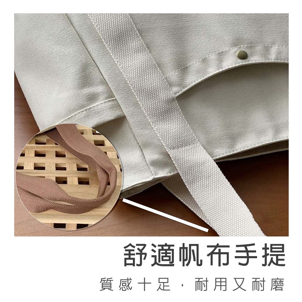【星辰】日系簡約帆布包 托特包 手提包 大中小款包包 單肩手提包 大容量包包 簡約帆布包 帆布包 通勤包包 ins風帆布-細節圖7