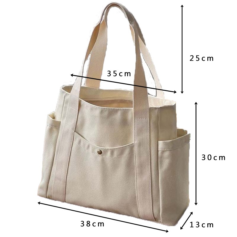 【星辰】日系簡約帆布包 托特包 手提包 大中小款包包 單肩手提包 大容量包包 簡約帆布包 帆布包 通勤包包 ins風帆布-細節圖8