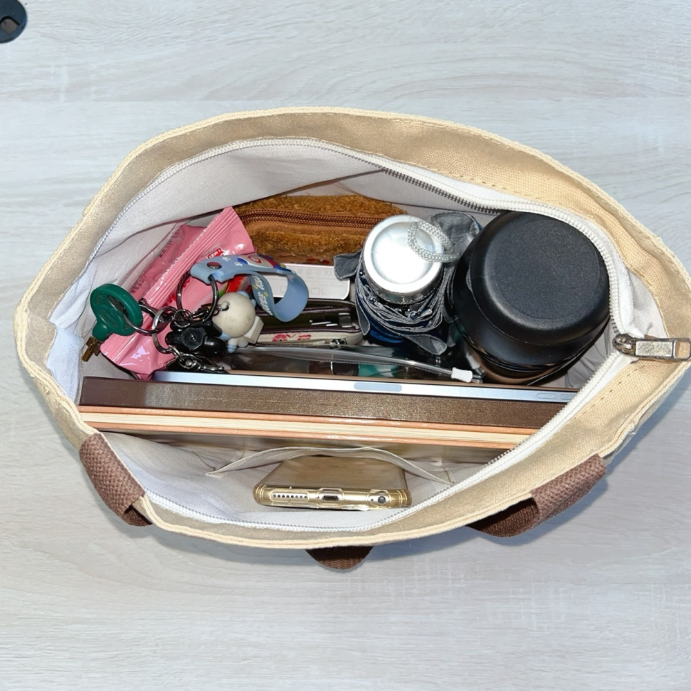 【星辰】日系簡約帆布包 托特包 手提包 大中小款包包 單肩手提包 大容量包包 簡約帆布包 帆布包 通勤包包 ins風帆布-細節圖9