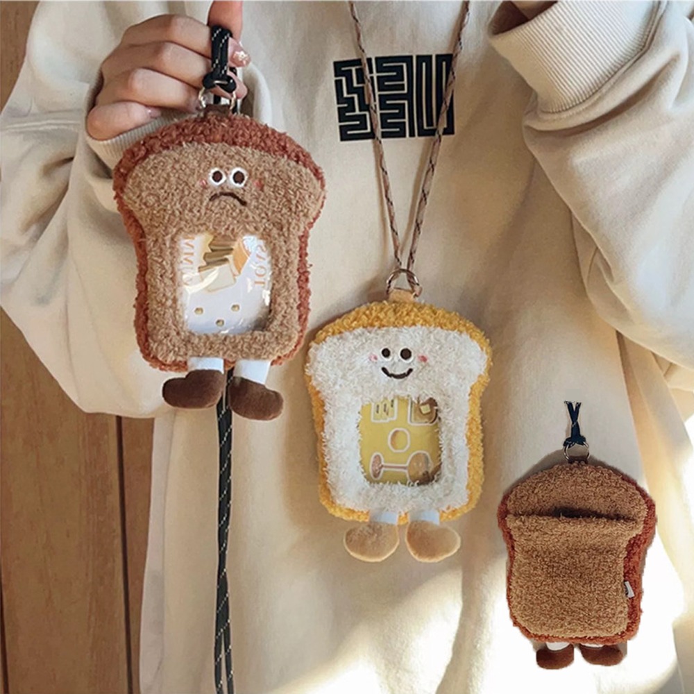 【星辰】吐司掛脖包 卡片包 收納包 小包包 吐司包 耳機包 口紅包 可愛卡通學生 痛包毛絨款 日系單肩斜跨包 可愛卡套-細節圖7