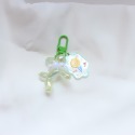 【星辰】小花鑰匙圈掛件 可愛拼色花朵  ins風簡約 女生 汽車鑰匙圈 包包掛件 精緻布藝 掛件 吊飾 鑰匙圈 包包吊飾-規格圖1