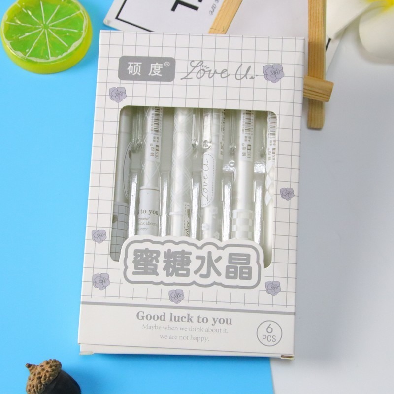 【星辰】盒裝大容量ST速乾中性筆 學生高顏值 按動筆套裝 0.5mm 刷題筆 寫筆記 寫功課-細節圖8