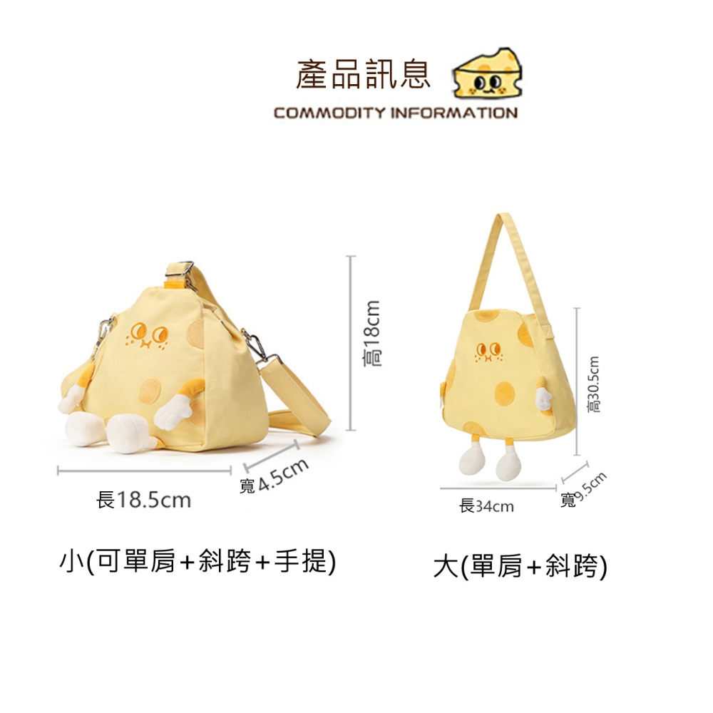 【星辰】起司奶酪包 小紅書同款帆布包 斜挎包 小眾單肩包 搞怪包 可愛包包 高質量平價包包 手提斜挎包 帆布包-細節圖4