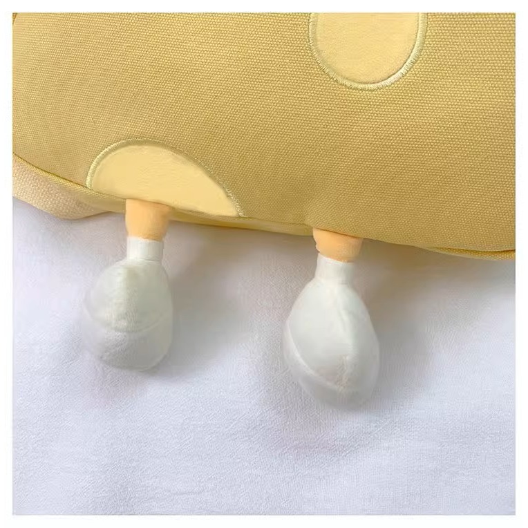 【星辰】起司奶烙造型後背包 雙肩包 可愛卡通 小背包 大容量 校園雙肩背包 女 日系 後背包 搞怪包 小紅書同款-細節圖4