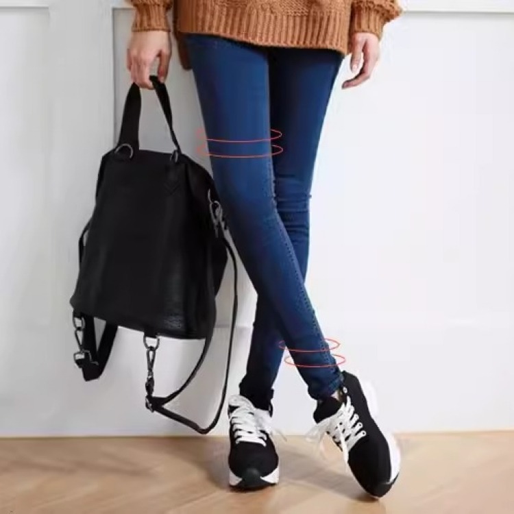 漾貝比中大碼【9155002】高腰深藍纖瘦美腿牛仔加絨九分褲 (32-44)-細節圖3