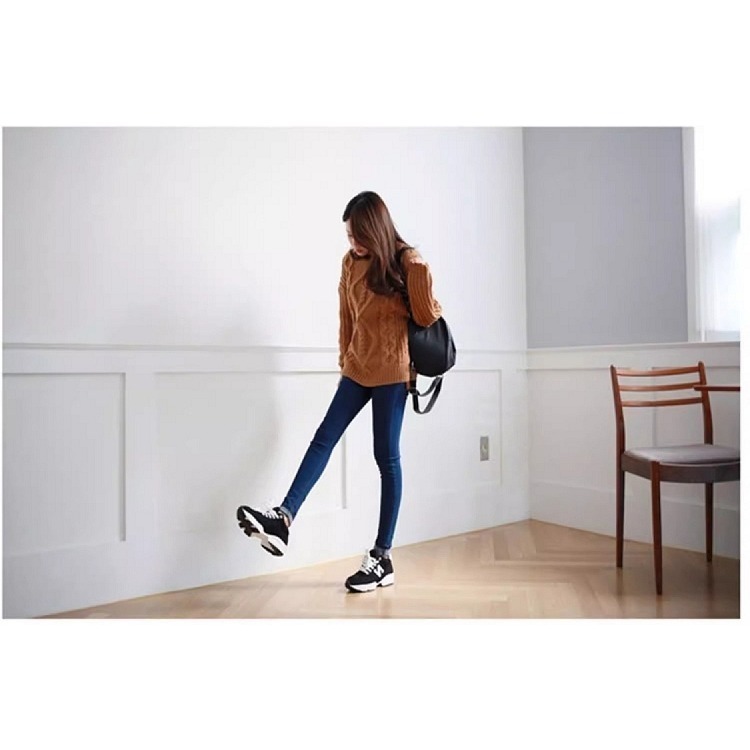 漾貝比中大碼【9155002】高腰深藍纖瘦美腿牛仔加絨九分褲 (32-44)-細節圖8