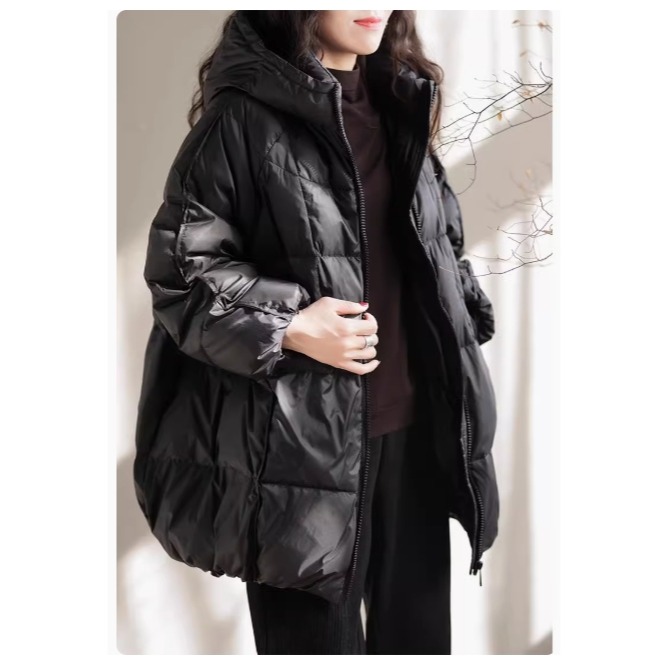 漾貝比【9155309】中大尺碼女裝 立領連帽方形車線夾棉保暖外套(40-53)-細節圖2