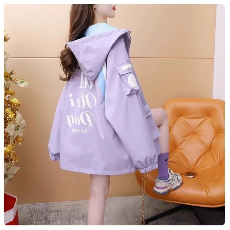 漾貝比【9155388】中大尺碼女裝 立體大口袋三色拼接連帽防風冷氣房外套 (36-48)-細節圖4