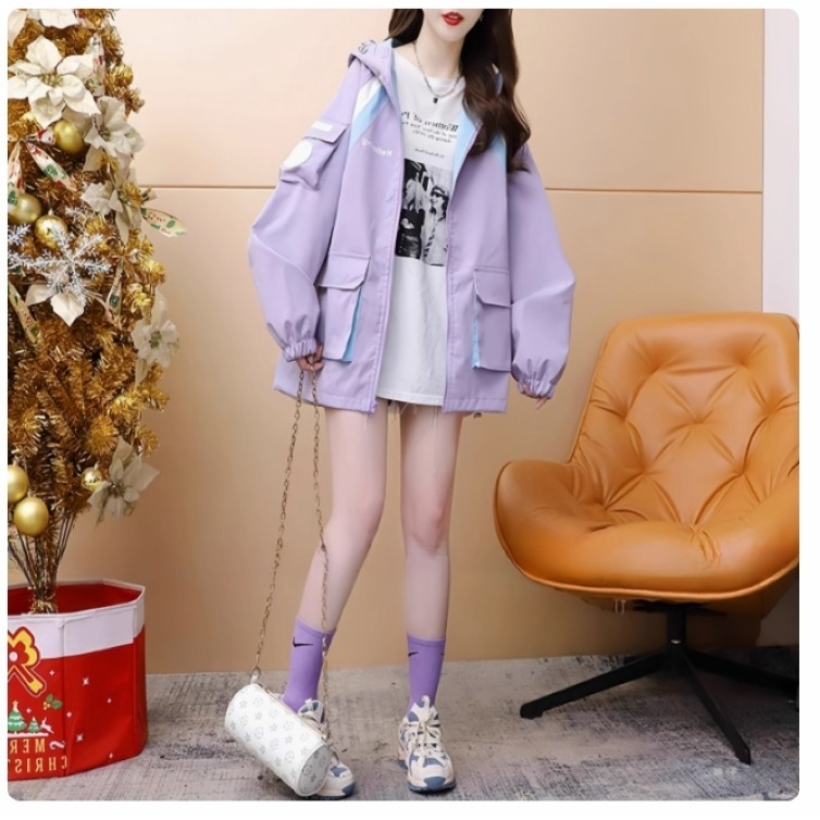 漾貝比【9155388】中大尺碼女裝 立體大口袋三色拼接連帽防風冷氣房外套 (36-48)-細節圖6