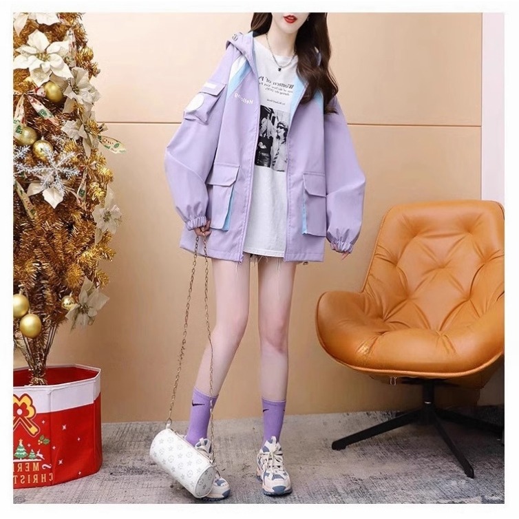 漾貝比【9155388】中大尺碼女裝 立體大口袋三色拼接連帽防風冷氣房外套 (36-48)-細節圖7