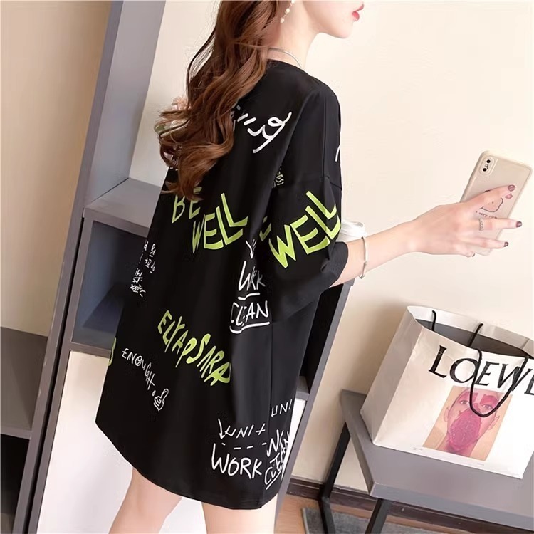 漾貝比【9155394】中大尺碼女裝 滿版英文立體印刷玩具小熊圓領T．共2色 (36-48)-細節圖5