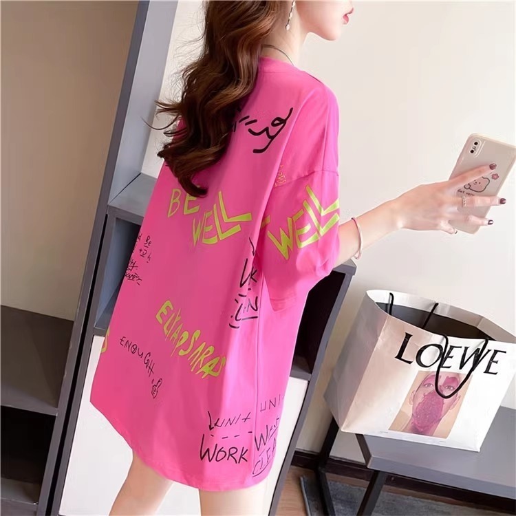 漾貝比【9155394】中大尺碼女裝 滿版英文立體印刷玩具小熊圓領T．共2色 (36-48)-細節圖7