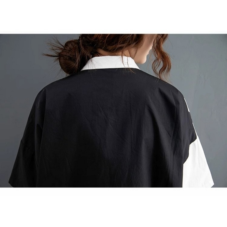 漾貝比【9155481】中大尺碼女裝 撞色大花襯衫+哈倫褲套裝 (40-50)-細節圖8