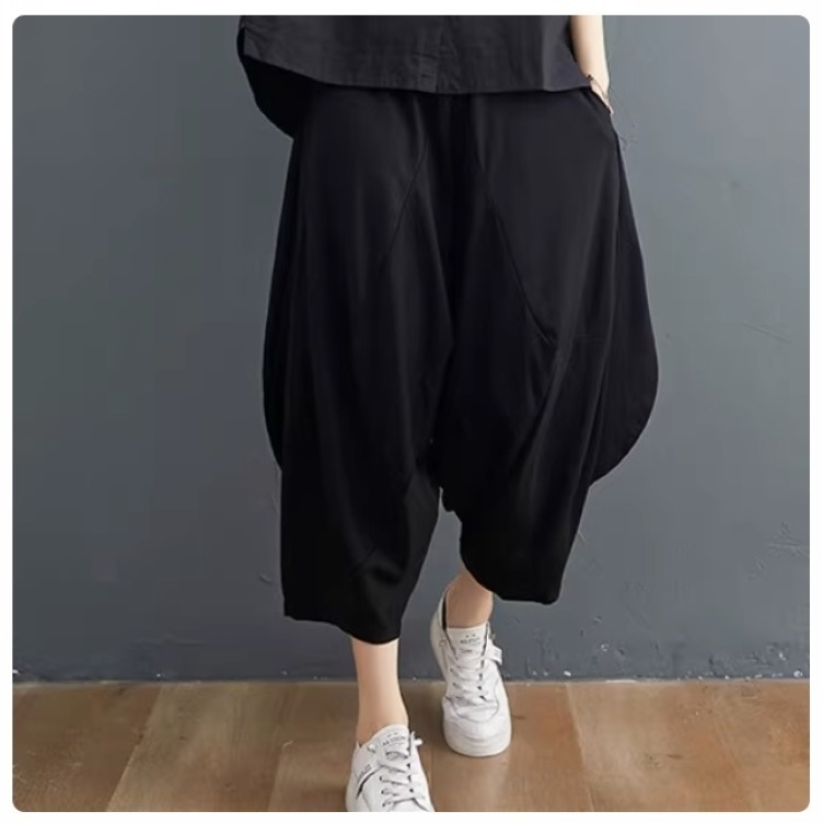 漾貝比【9155481】中大尺碼女裝 撞色大花襯衫+哈倫褲套裝 (40-50)-細節圖9